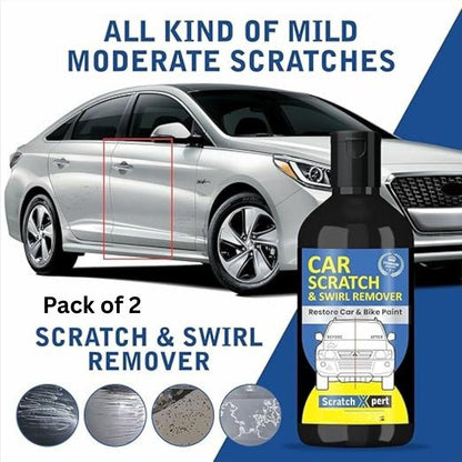 Car Scratch & Swirl Removal Liquid 100ml (Pack of 2) : Safe Touch-Up & Shine Booster