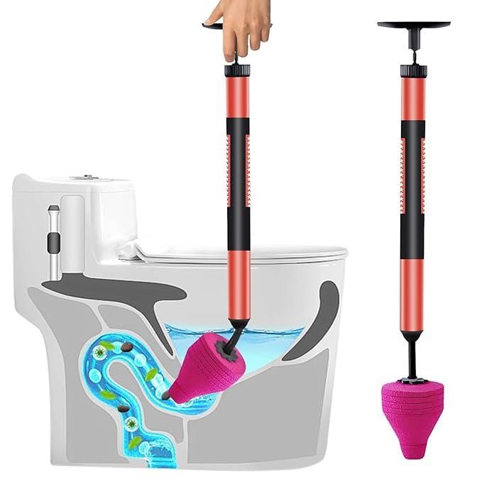 High Pressure Toilet Unblock — One-Shot Heavy-Duty Plunger & Air Drain Clog Remover