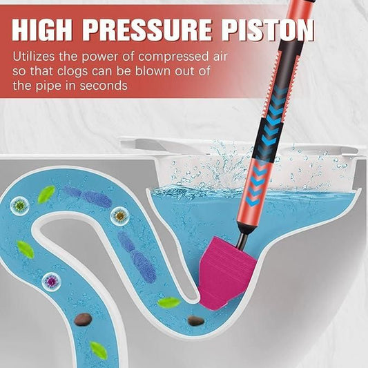 High Pressure Toilet Unblock — One-Shot Heavy-Duty Plunger & Air Drain Clog Remover