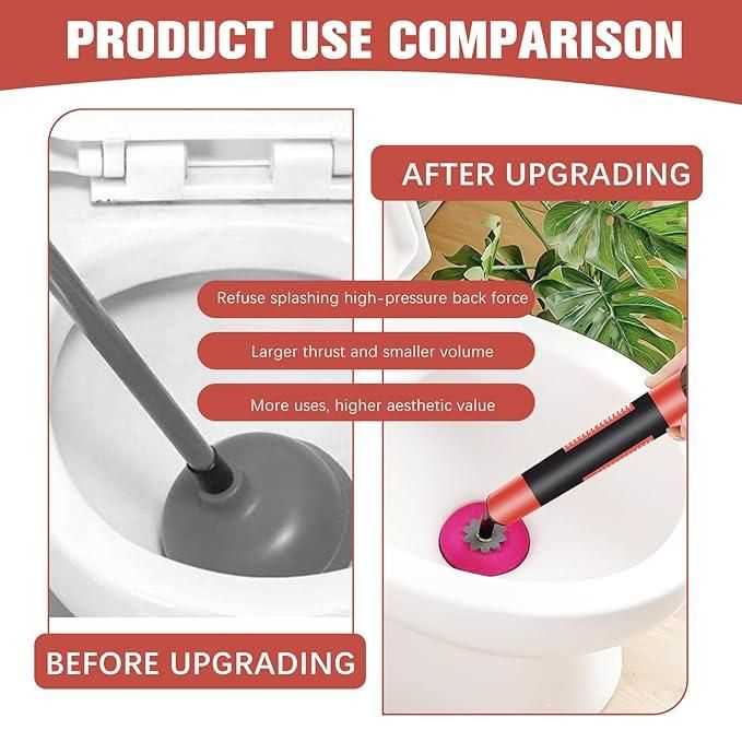 High Pressure Toilet Unblock — One-Shot Heavy-Duty Plunger & Air Drain Clog Remover
